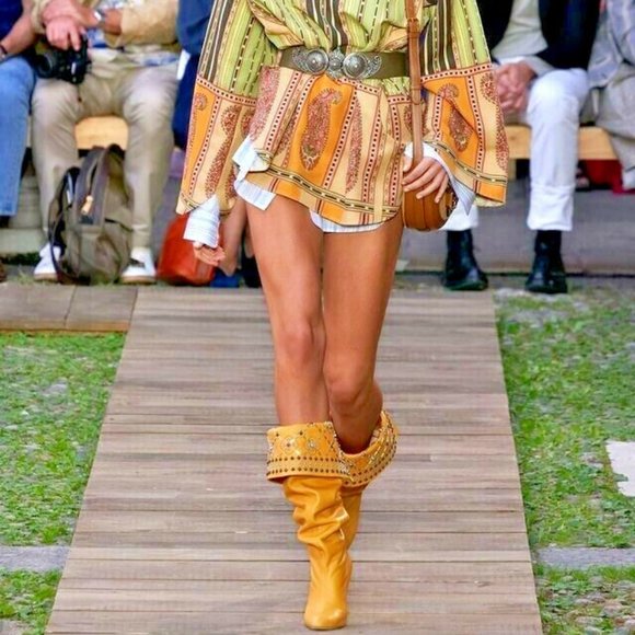 $1755! DSQUARED2 PIRATE!!!  SUEDE DUO BOOTS!~FOLD OR OVER KNEE- 9 1/2-10 - Picture 10 of 11